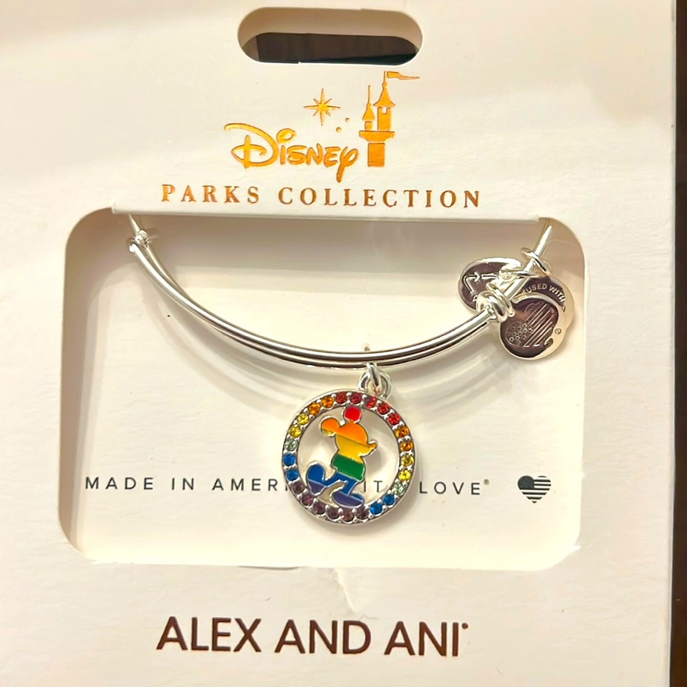 Alex and Ani Disney Mickey Mouse Rainbow Bracelet New